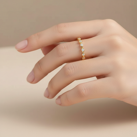 Moissanit Ring Mercury - Gold