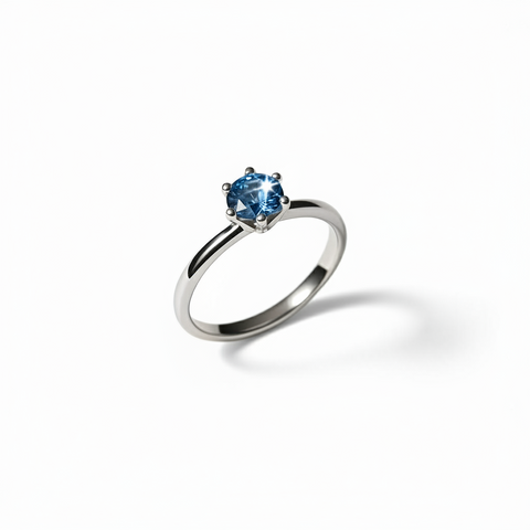 Moissanit Ring San Bélle Oceanic- silber