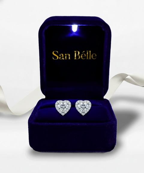 Moissanite Schmuck Set Sweet Heart - Silber (Herzkette)