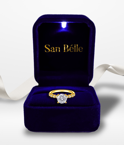 Anello Moissanite Véra - Oro