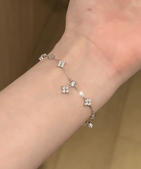 Moissanit Clover Armband