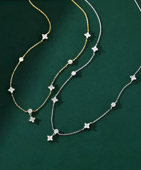 Clover Moissanit Halskette