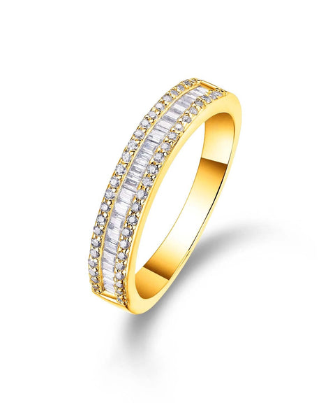 Moissanit Ring Lyra - Gold