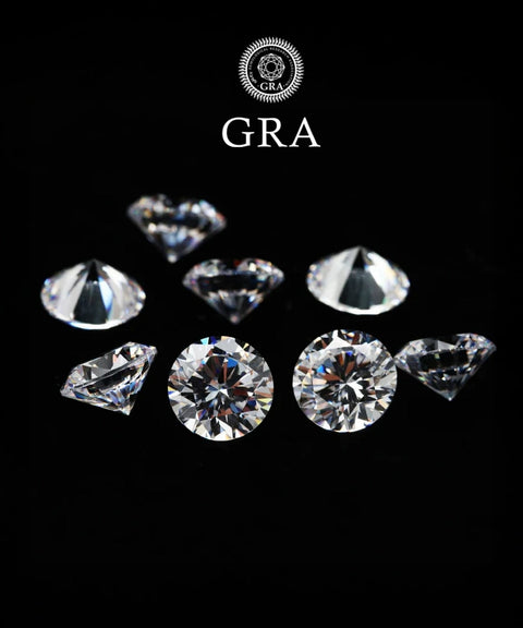 Lose Moissanit Steine - Rundschliff