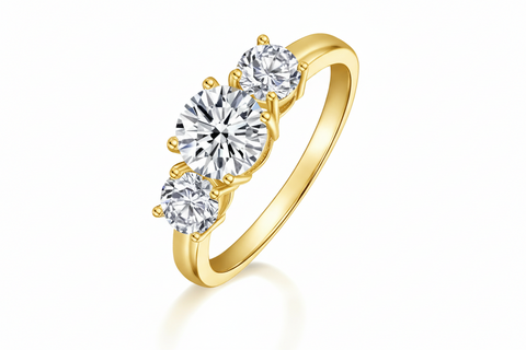 Anillo de moissanita Aura - Oro
