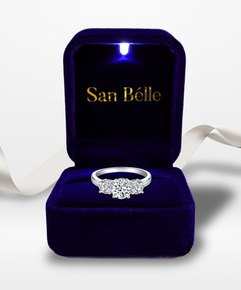 Moissanit Ring Aura - Silber