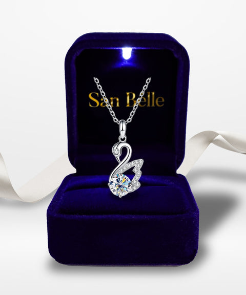 Moissanit Halskette Lyra (Schwankette)