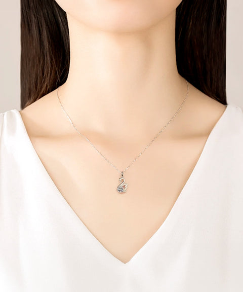 Moissanit Halskette Lyra (Schwankette)