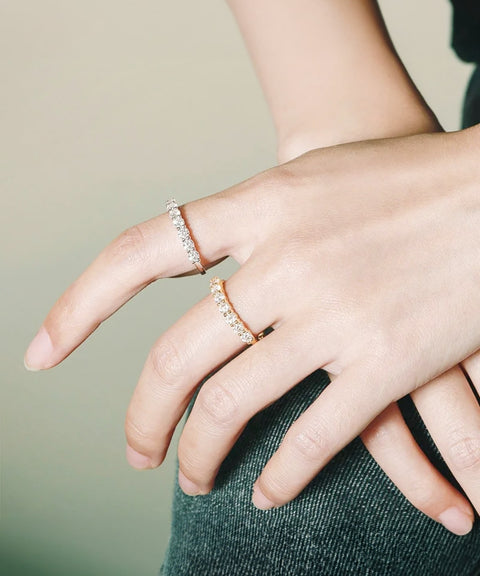 Moissanit Ring Lux - Gold
