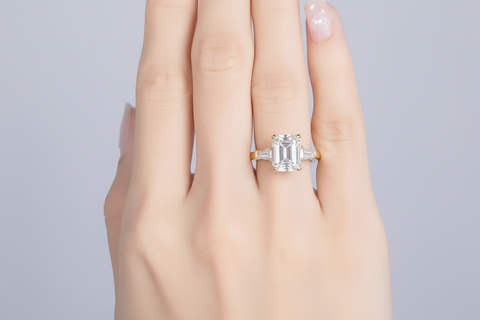 Moissanit Ring Fleur - Gold