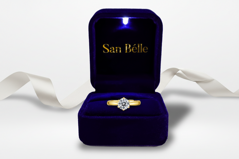 Anillo ajustable de moissanita Sofia Gold
