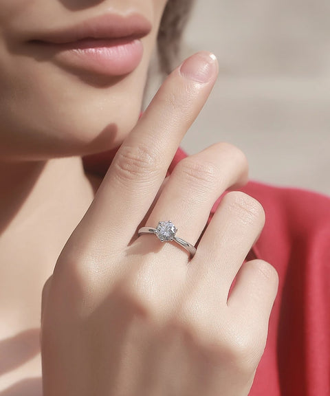 Anillo ajustable de moissanita Sofía