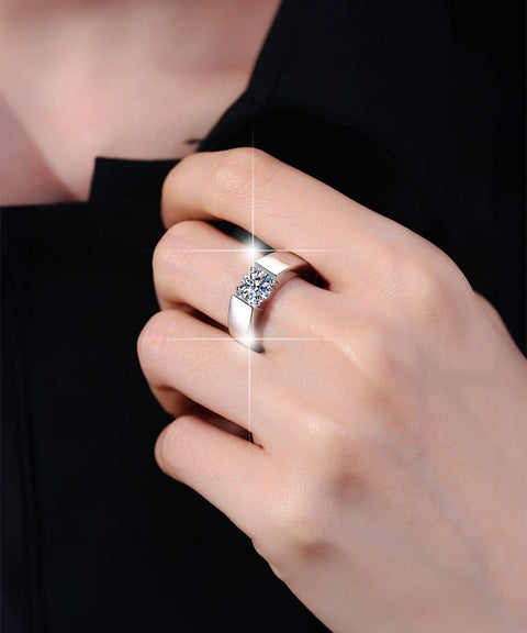 Moissanit Männer Ring Prestige - Gold