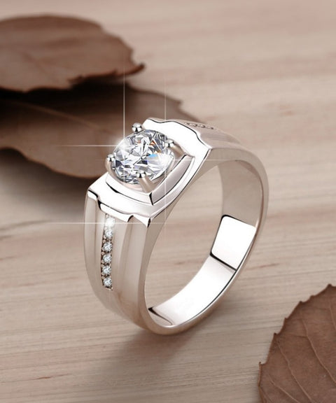 Moissanit Männer Ring Graf