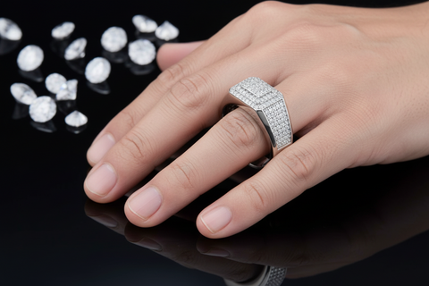 Moissanit Männer Ring Devour